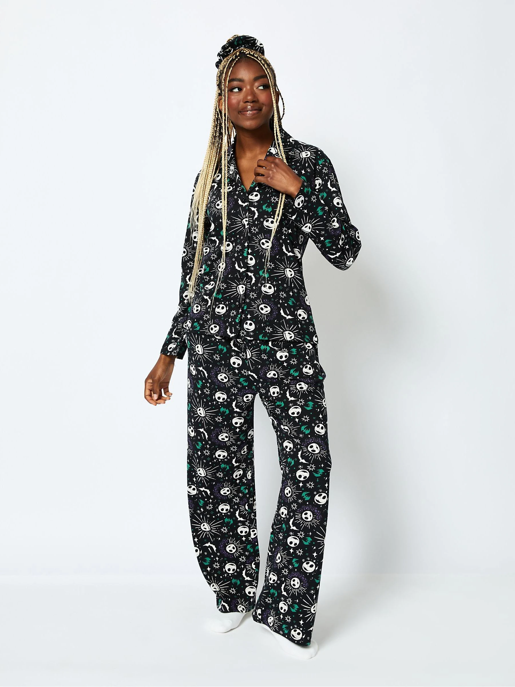 Skinnydip Skinnydip zwarte Disney Nightmare Before Christmas Jack pyjamaset