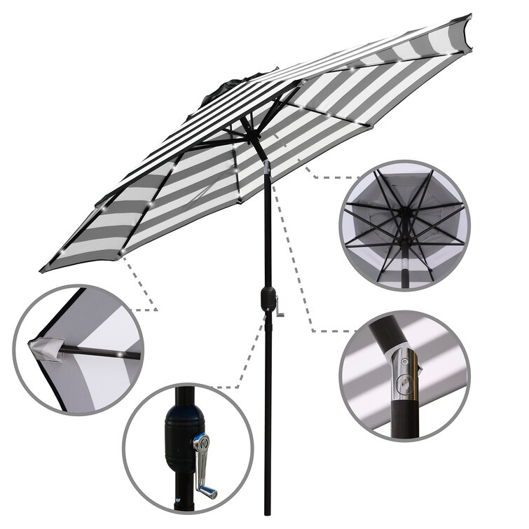 Yolanda 108'' Lighted Market Umbrella
