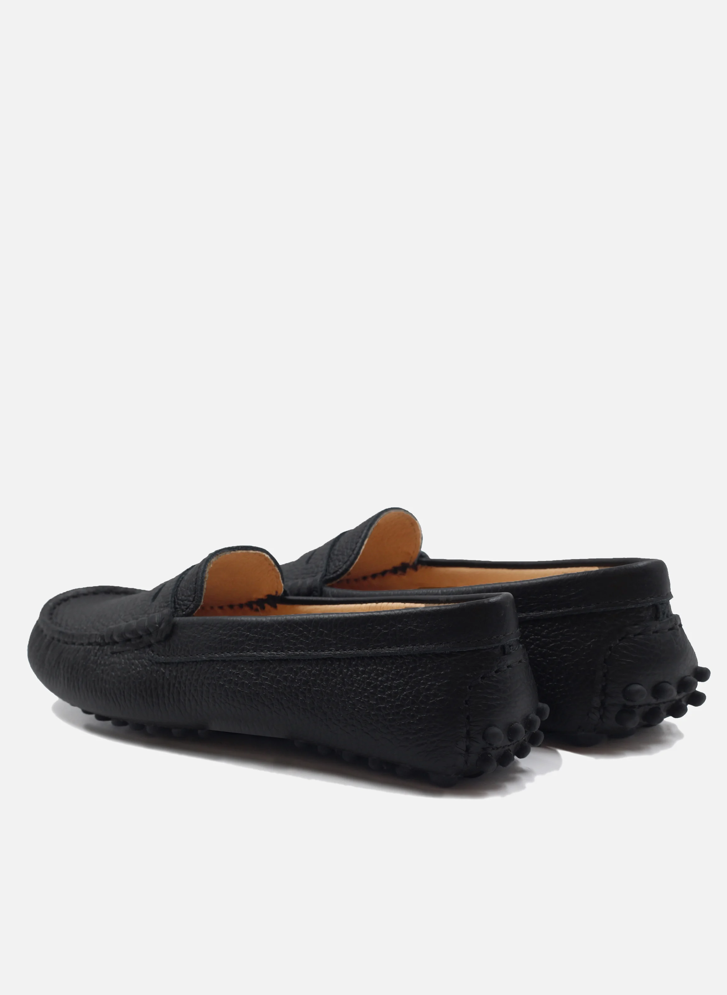 Mocassins femme cuir grainé | Noir