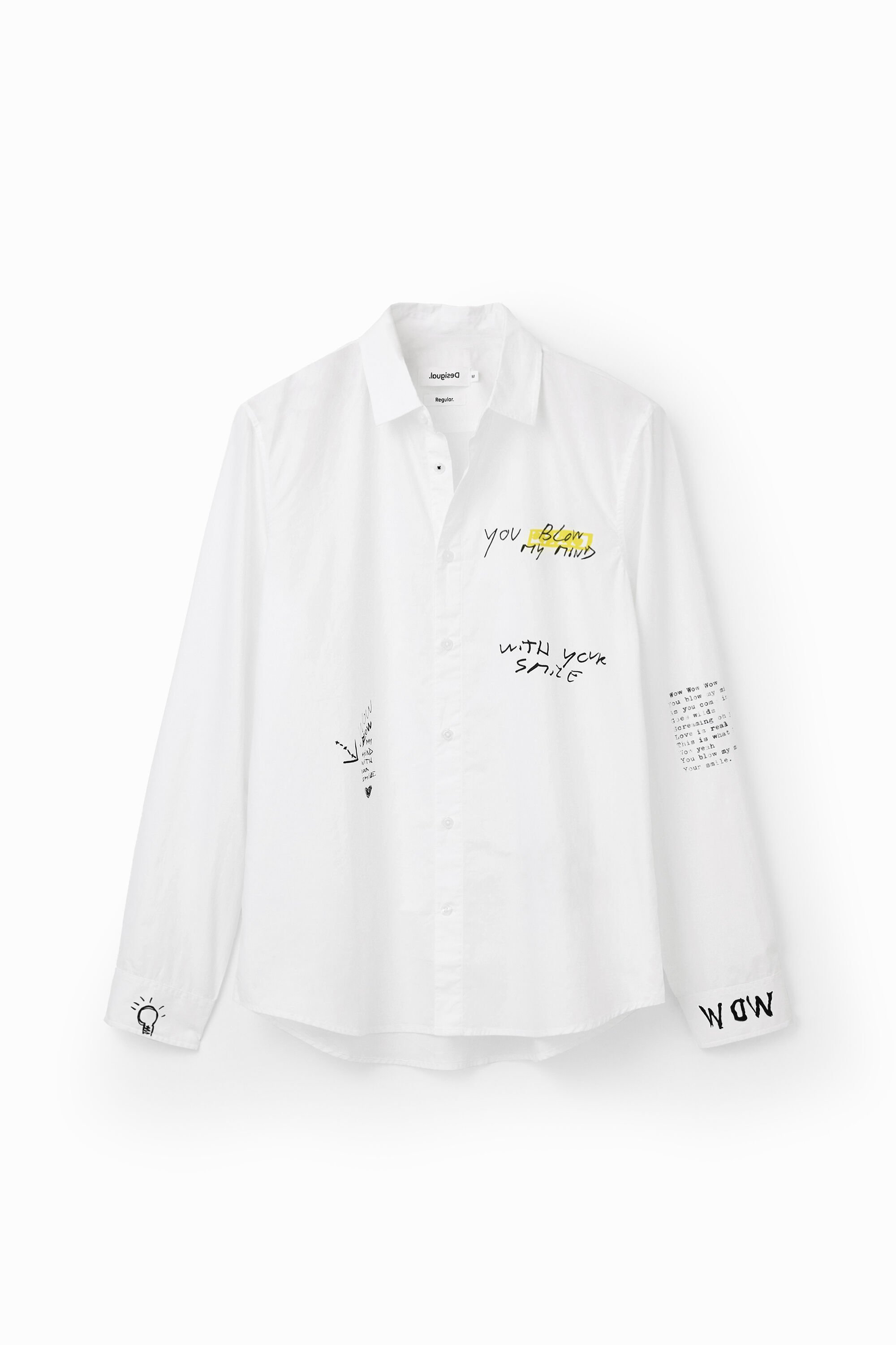 Chemise messages contraste