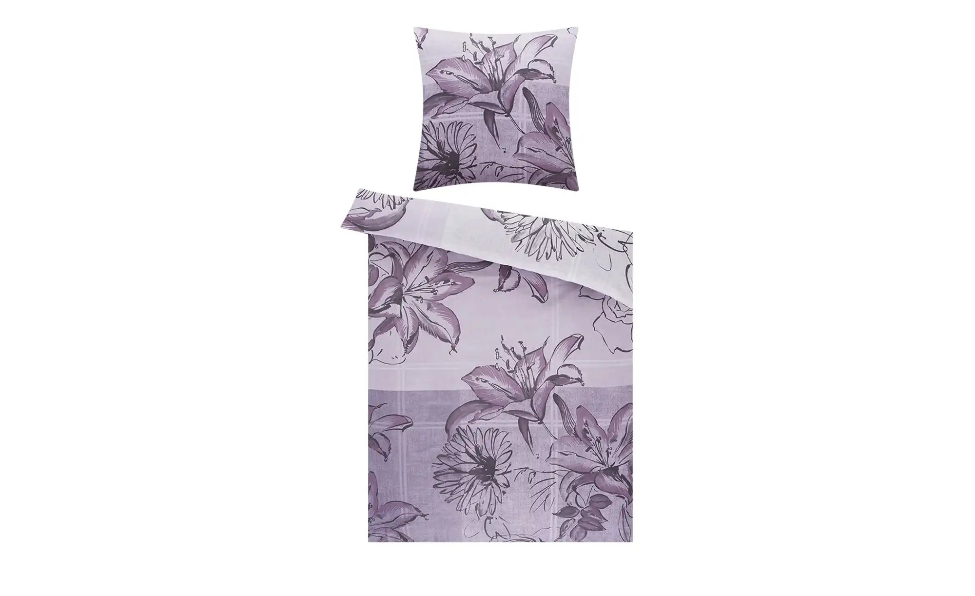 como Satin Bettwäsche Große Blumen