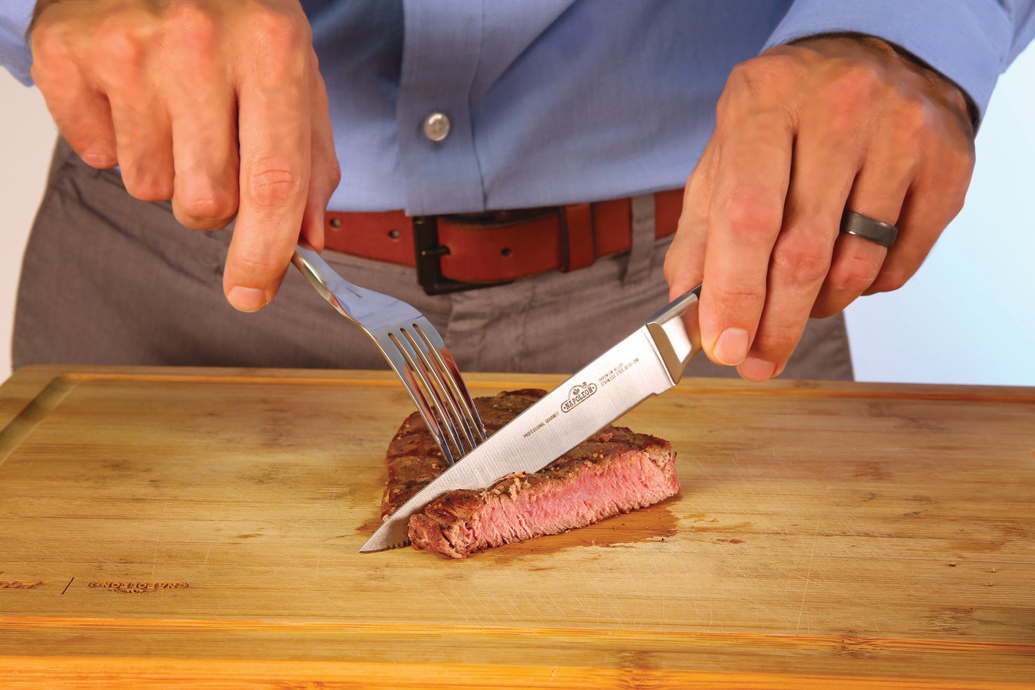 Napoleon gekarteld steakmes RVS