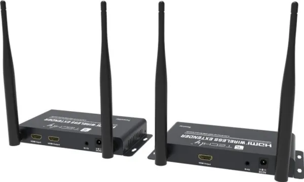 Techly 365610 Trådløs HDMI-forlænger Full HD 1080p 60Hz, 5.8GHz, op til 200m