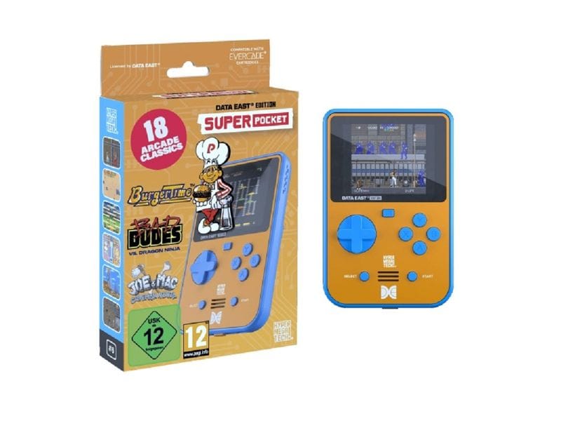 Blaze Handheld Evercade Data East Super Pocket Tragbares Gaming-Gerät mit 18 vorinstallierte Spiele