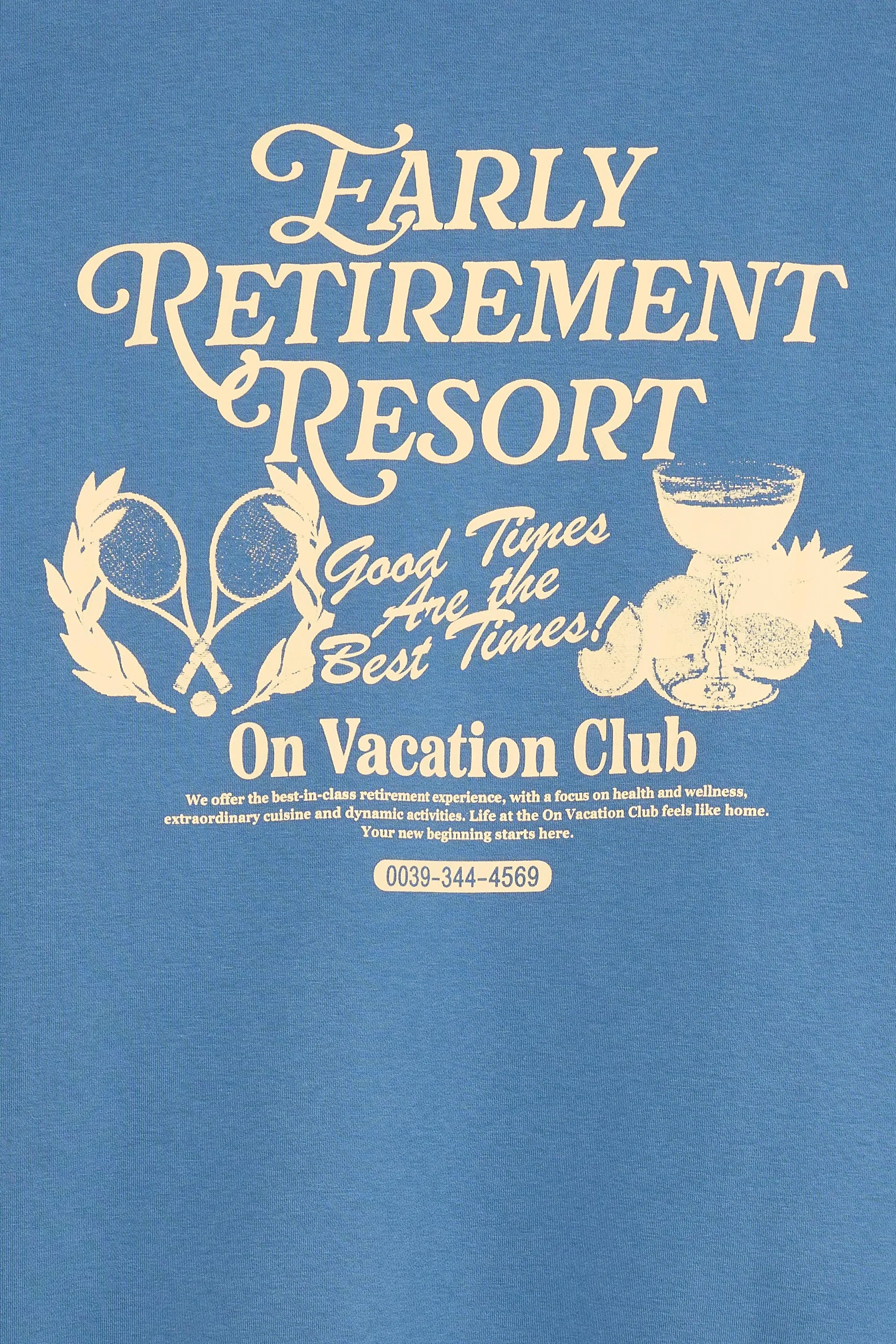 ON VACATION Pull Resort Sweater - Dusty Blue Bleu