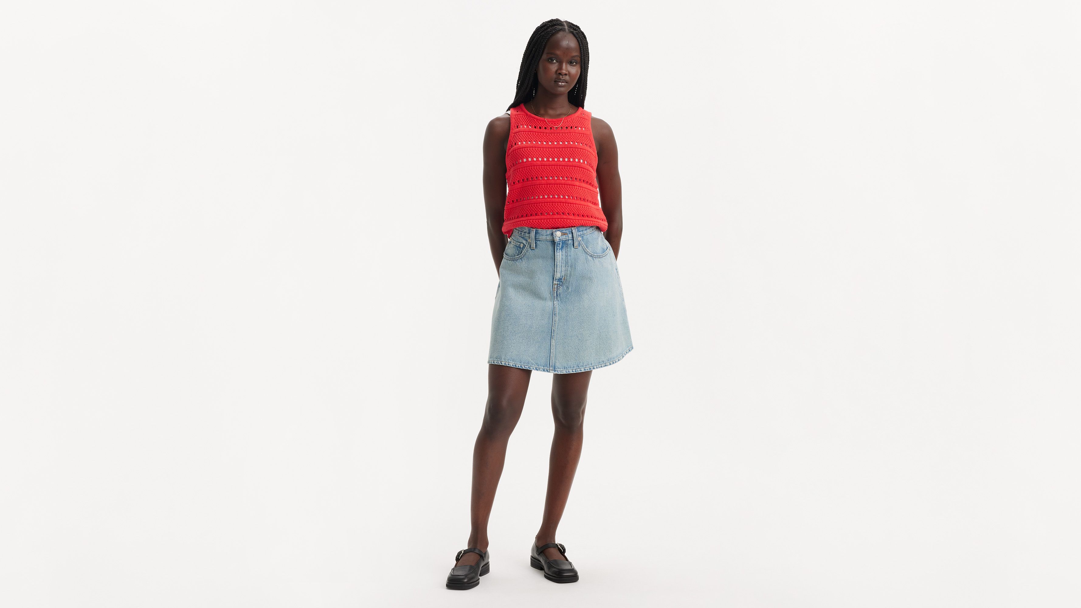 Jupe courte Flounce - Look At Blue - Bleu