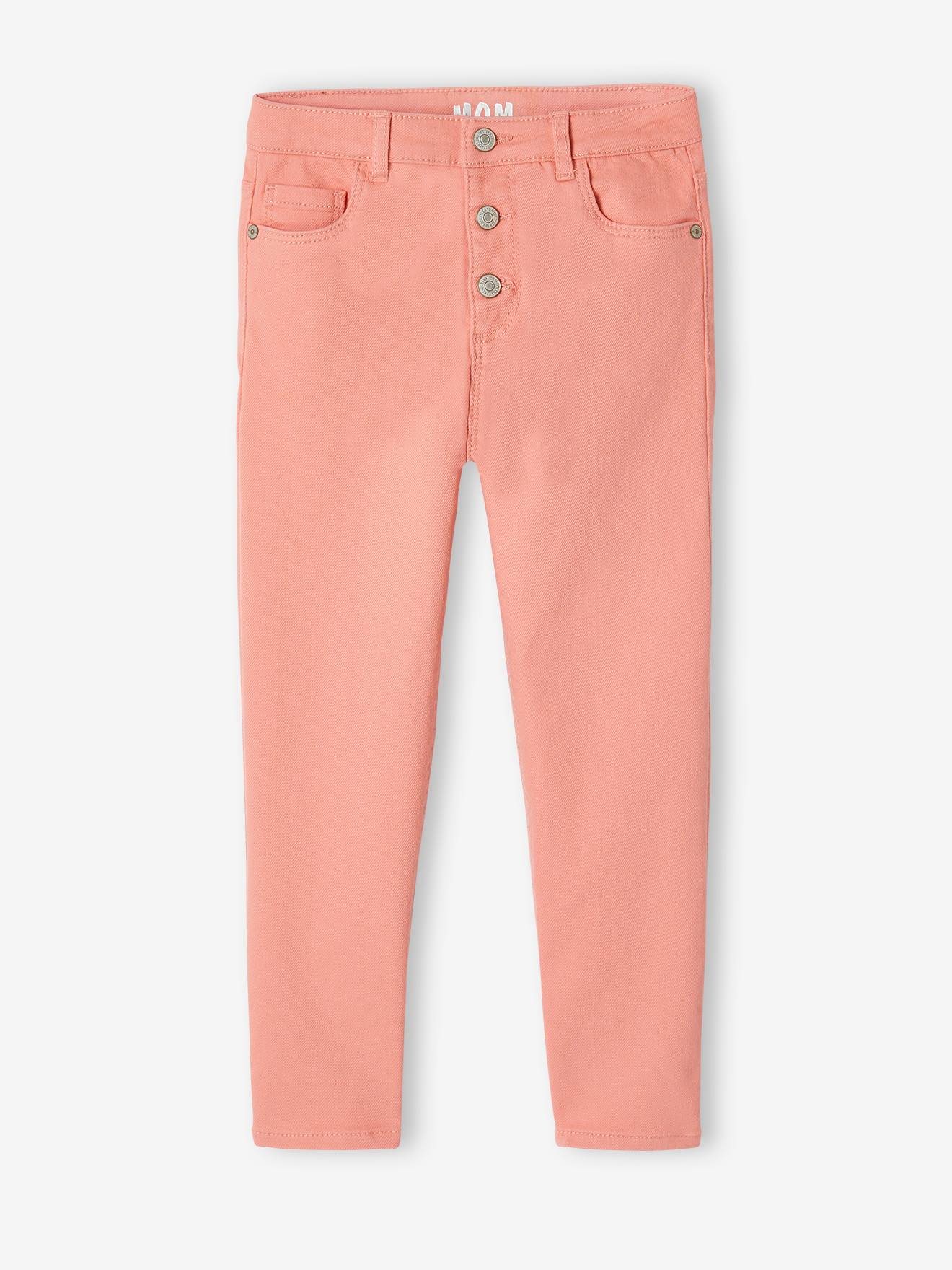 Calças Mom de corte amplo MorphologiK para meninas (cor: sorvete)