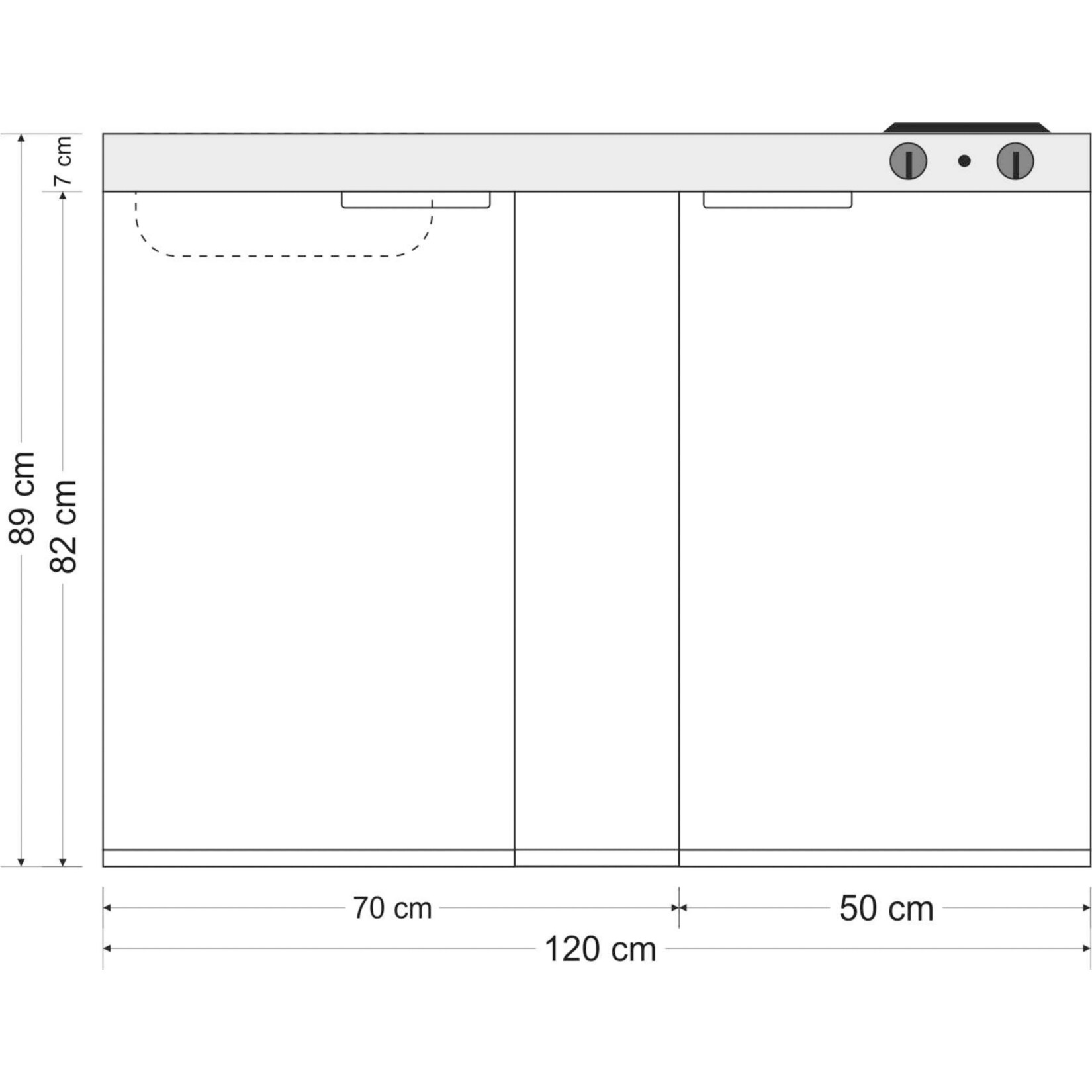 Stengel Küchen Kitchenline MK 120 weiß - ohne Kochfeld rechts, Becken links
