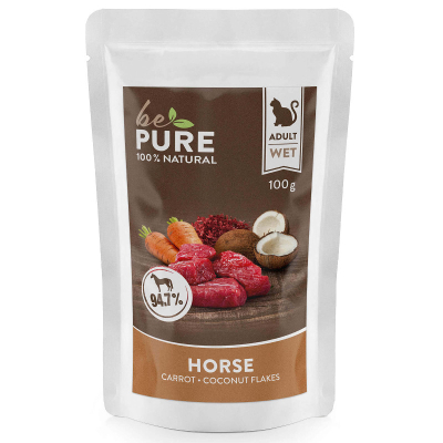 bePure Nassfutter Bio Pferd mit Karotte & Kokosflocken 100g
