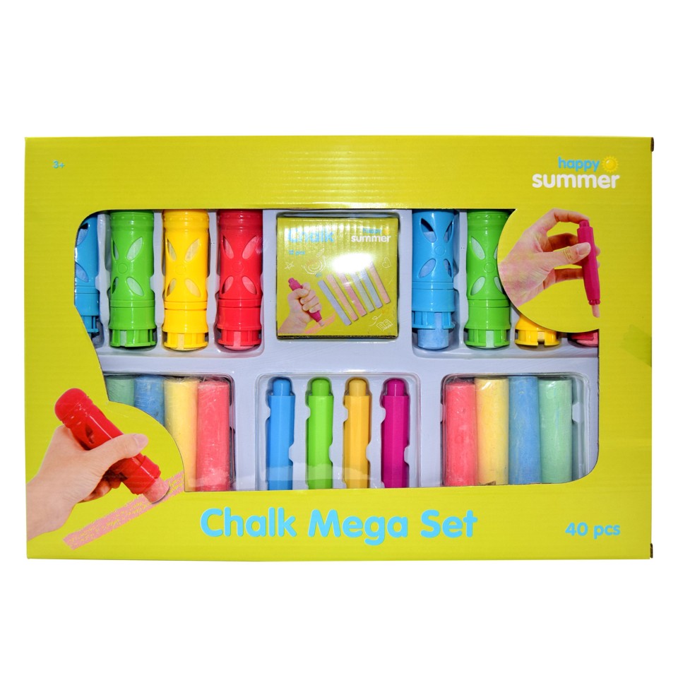 HAPPY SUMMER - Kridt Mega Sæt 40 stk.