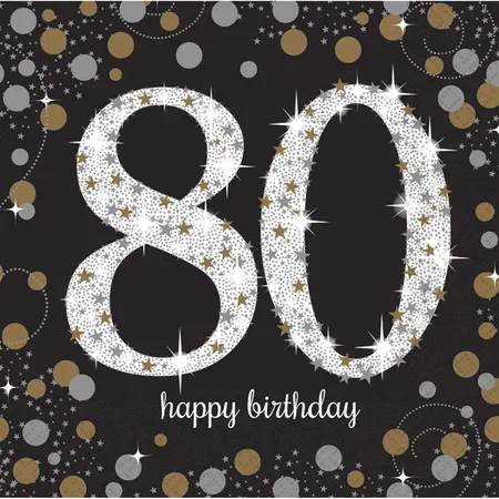 amscan Servietten 80 Sparkling Celebration 16 Stück