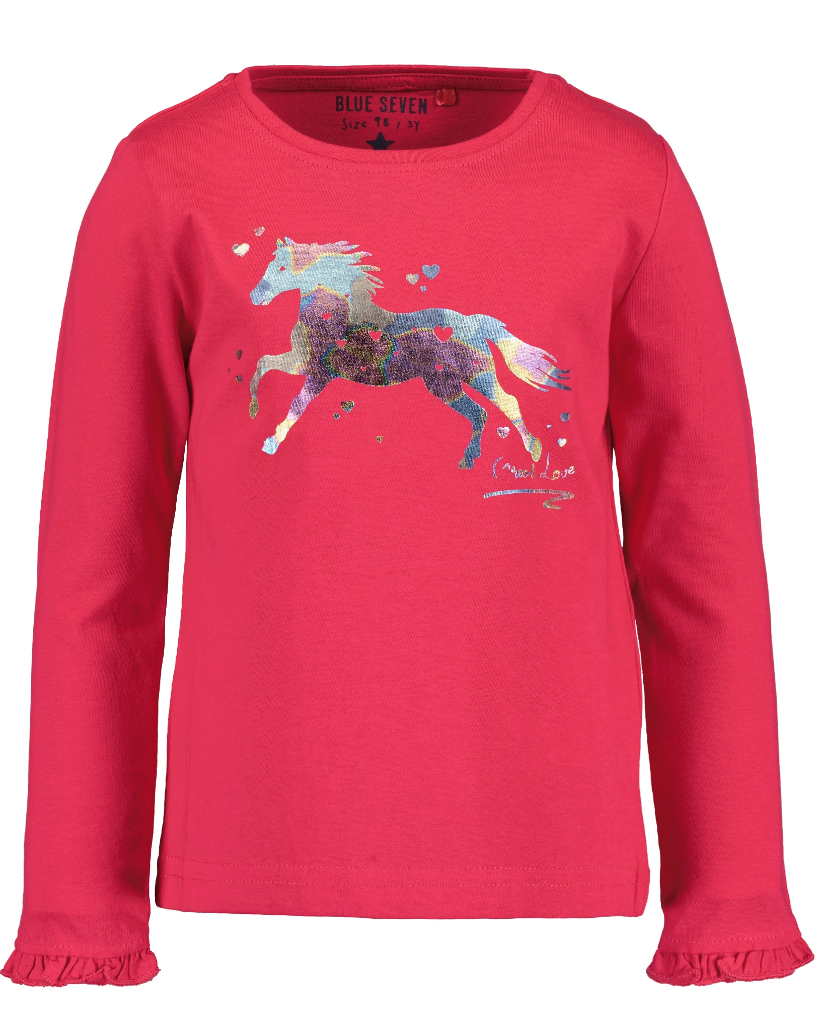 Langarmshirt HORSE RIDE in magenta