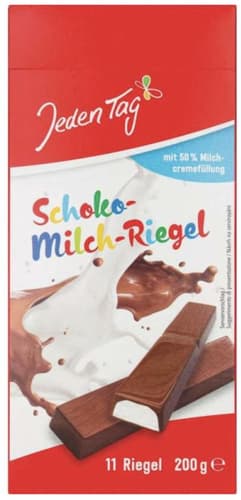 Jeden Tag Schoko-Milch-Riegel