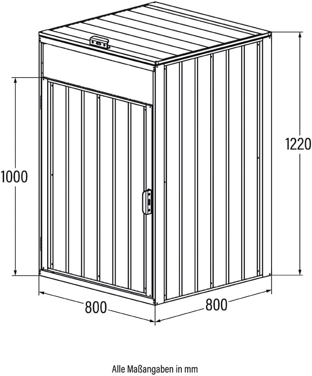 Home Deluxe - Mülltonnenbox CUBO - Platz für 3 x 240 Liter Mülltonnen, Farbe: Anthrazit, Witterungsbeständig inklusive Schloss und Schlüssel I Mülltonnenbox Gartenbox