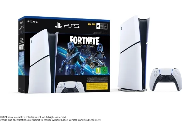 Sony PlayStation 5 Slim - Fortnite Cobalt Star Bundle - Spilkonsol - 8K - HDR - 1 TB SSD - Astro's Playroom