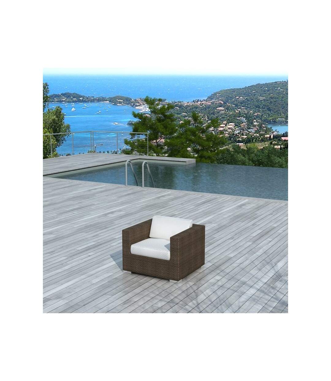 Paris Prix - Fauteuil De Jardin En Résine valentino 72cm Marron