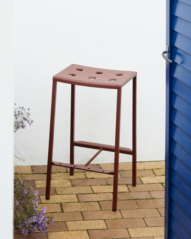 Hay Balcony barkruk 65 iron red