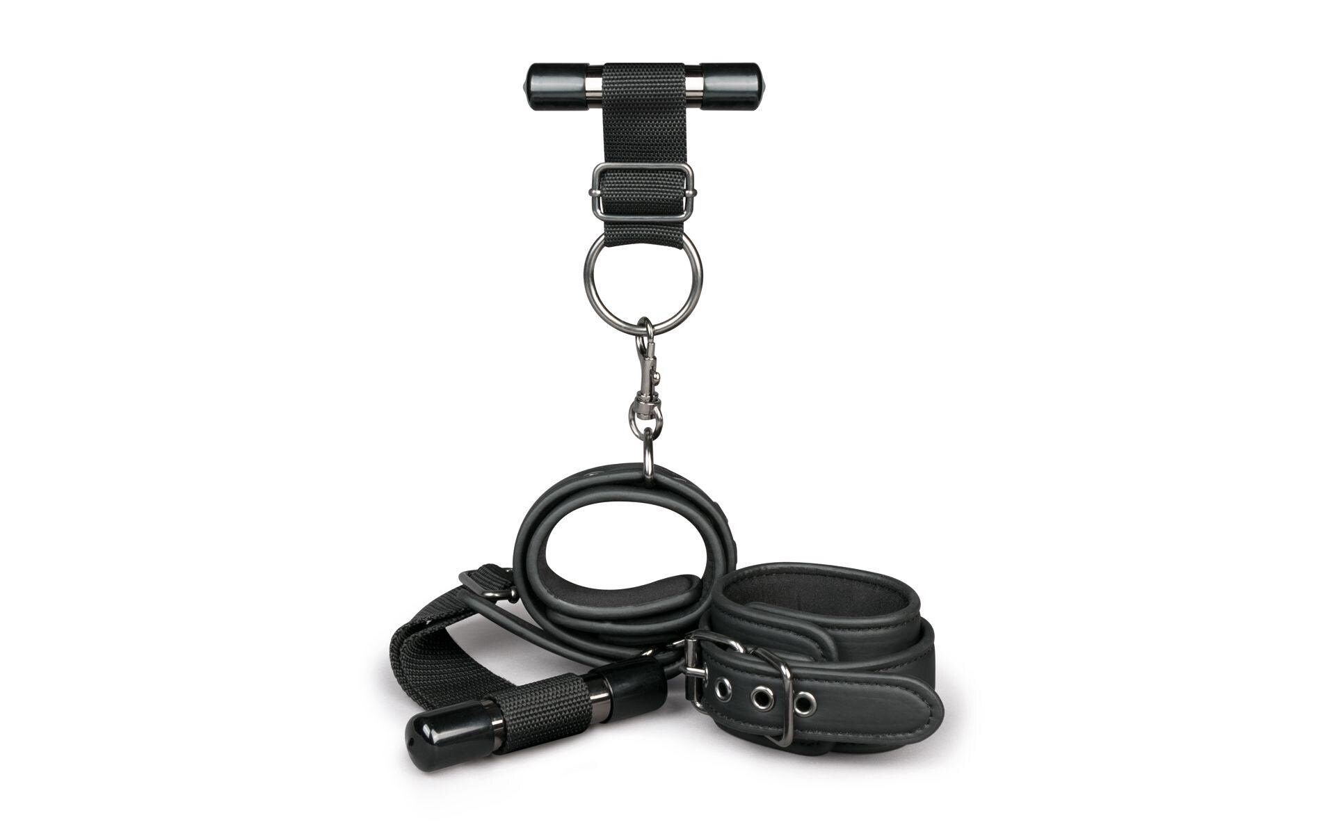 Over the Door Wrist Cuffs SchwarzHandschellen für erotische Bondage-Spiele