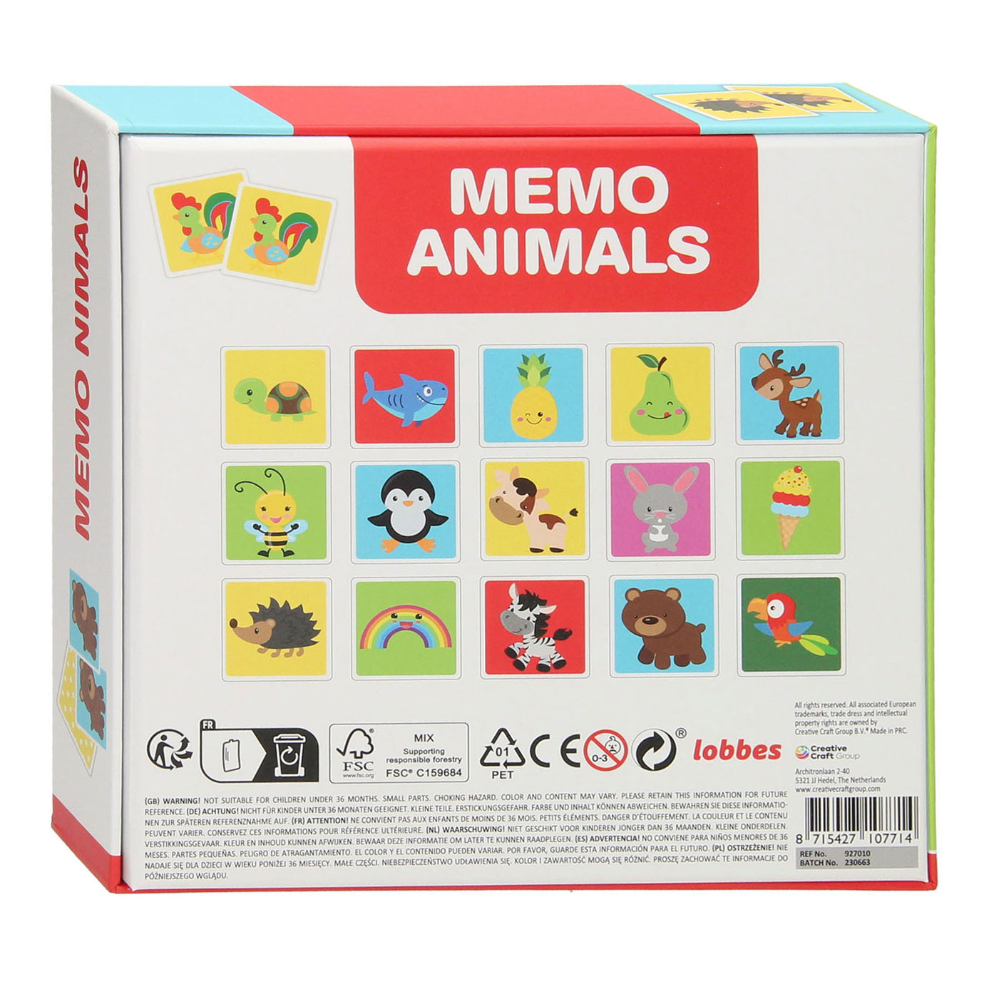 Lobbes Memo Dieren Jumbo, 30dlg.