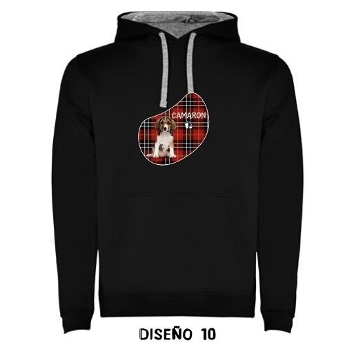 Moletom xadrez unissex, personalizável, preto