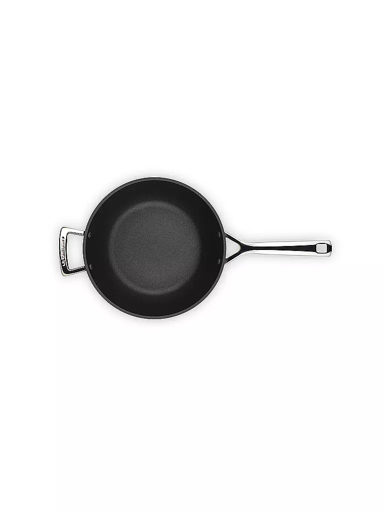 LE CREUSET Aluminium-Antihaft Wok-Pfanne mit Gegengriff 26cm Schwarz schwarz