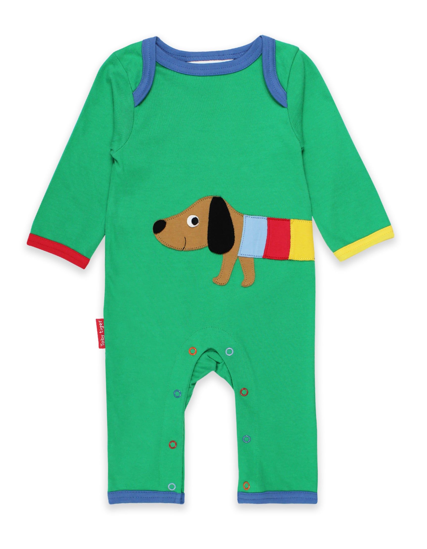 Toby Tiger Schlafanzug, Einteiler, Hunde-Applikation