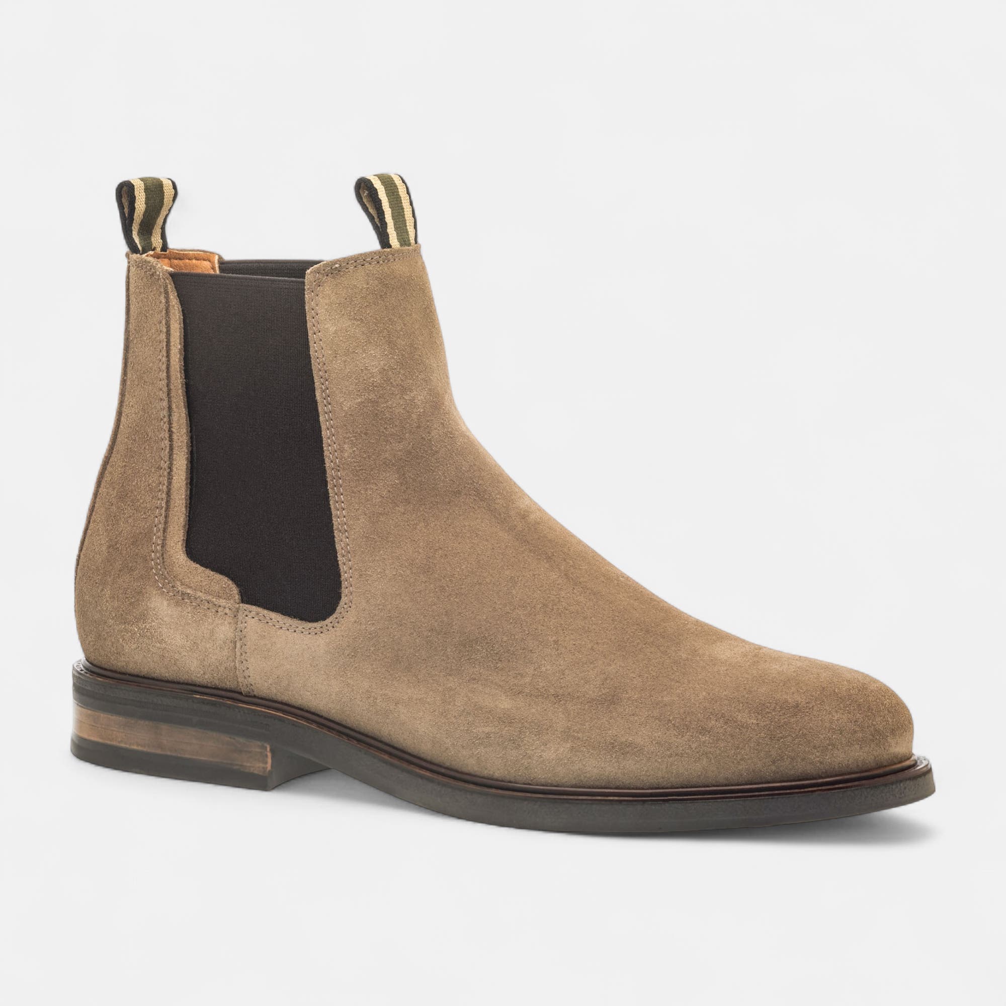 Boots chelsea Homme en cuir beige