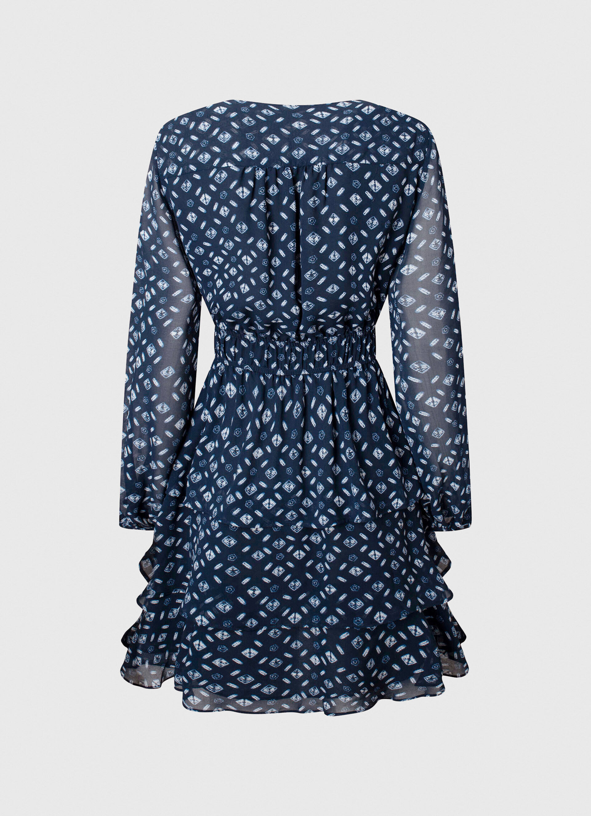 Vestido curto estampado EYRA - multicolorido
