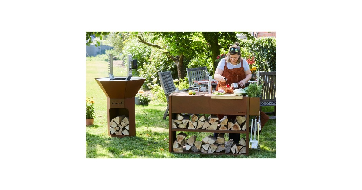 BarbecookNestor Buddy uit cortenstaal tafel