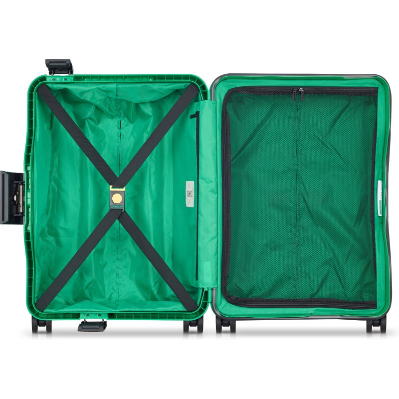 Valise cabine slim 4 doubles roues Color Block Hardside vert