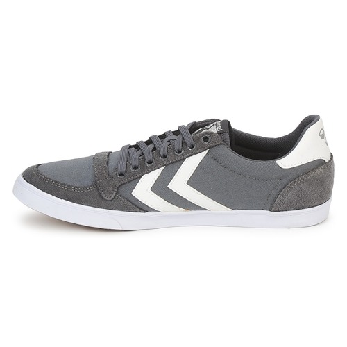 hummel - SLIMMER STADIL LOW - Gris / Blanc