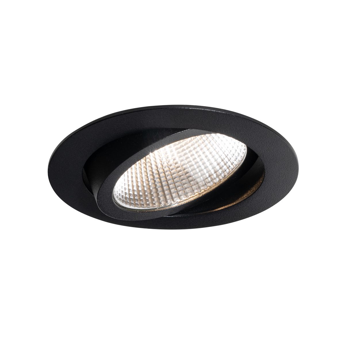 Inbouwspot zwart 9,5cm incl. LED 1300 lm dimbaar IP65 - Gaius
