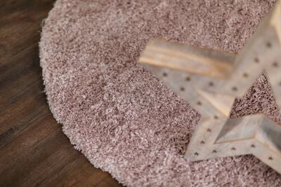 Teddy Gulvteppe Rundt 160, Dusty Pink