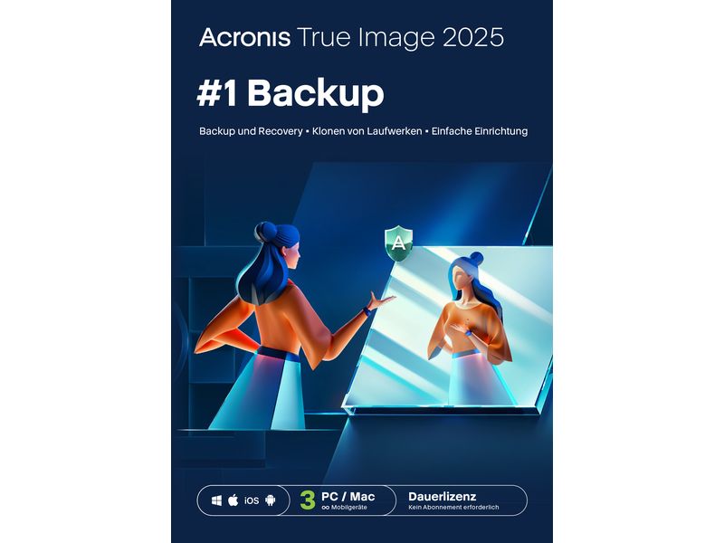 Acronis True Image ESD, Perpetual, 3 PC Umfassender Schutz für Ihre digitale Welt