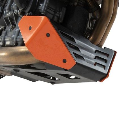 Sabot moteur SW-MOTECH ALUMINIUM - Orange / Noir