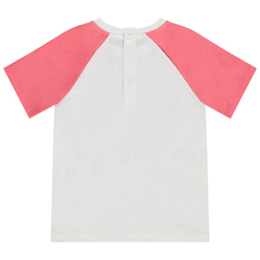 T-shirt manches courtes raglan en jersey print Tic & Tac Disney pour bébé garçon - Fuchsia