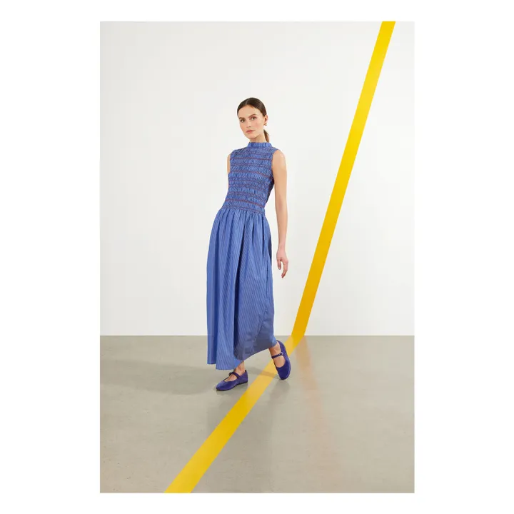 Maria de la Orden Robe Saint Barth Rayures | Bleu
