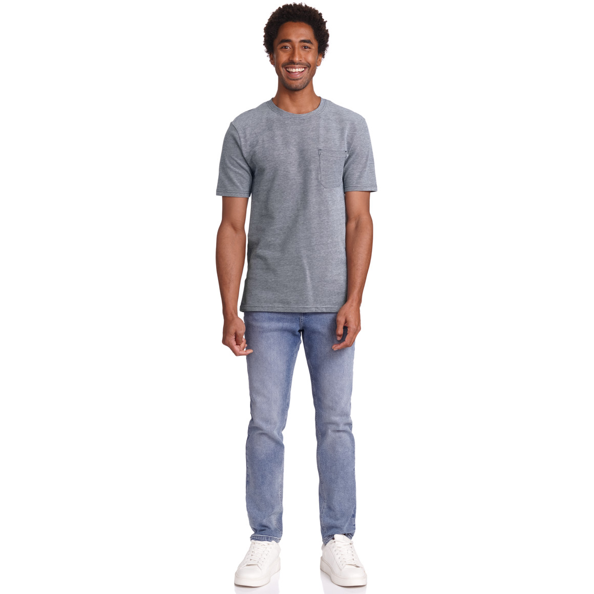 VanVaan Herren T-Shirt in Piqué-Qualität dunkelblau