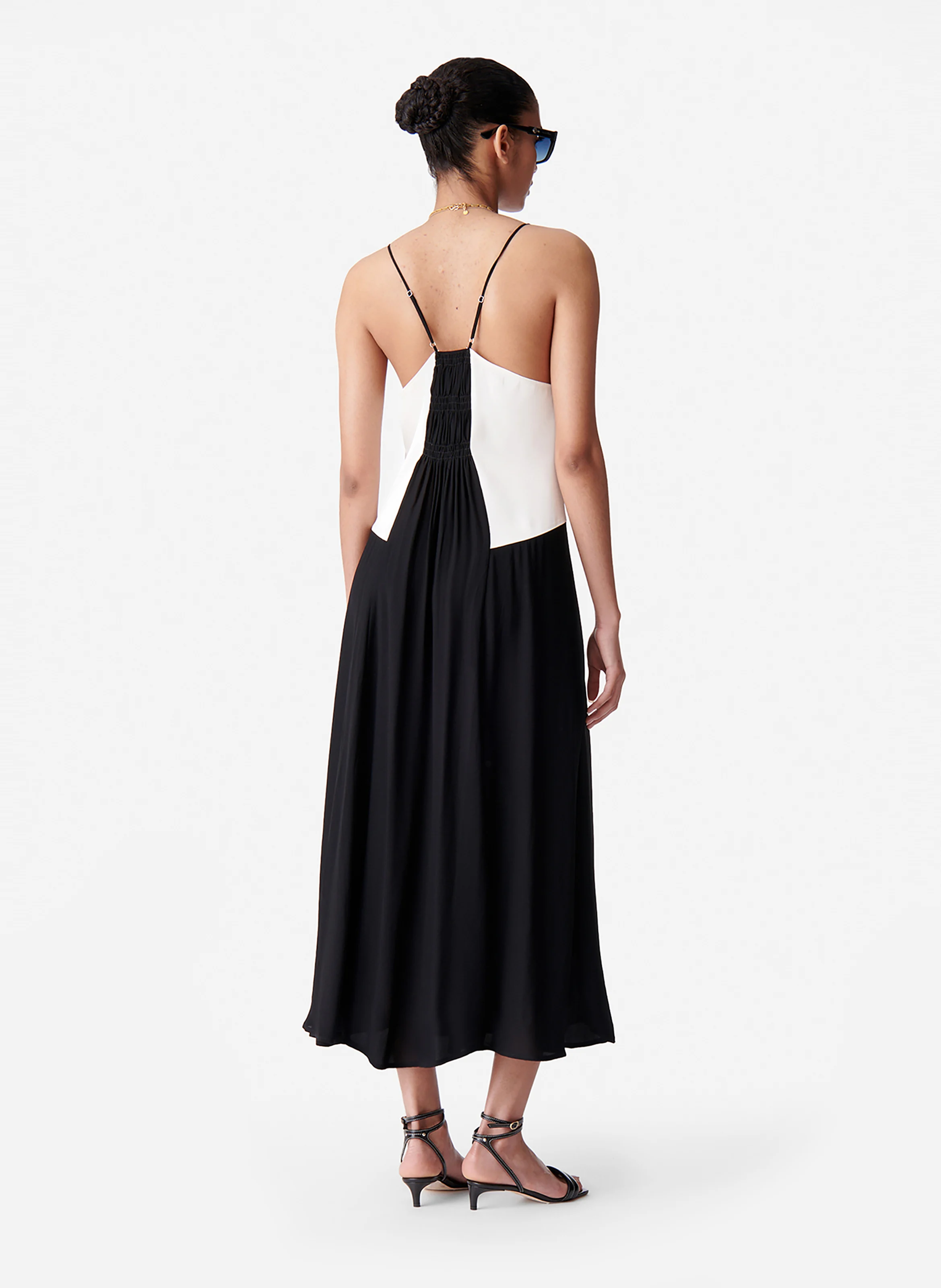 DRAGEE - Robe longue col V | Noir