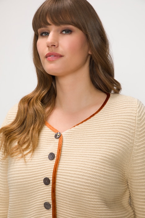 Strickjacke, Rundhalsausschnitt, Langarm