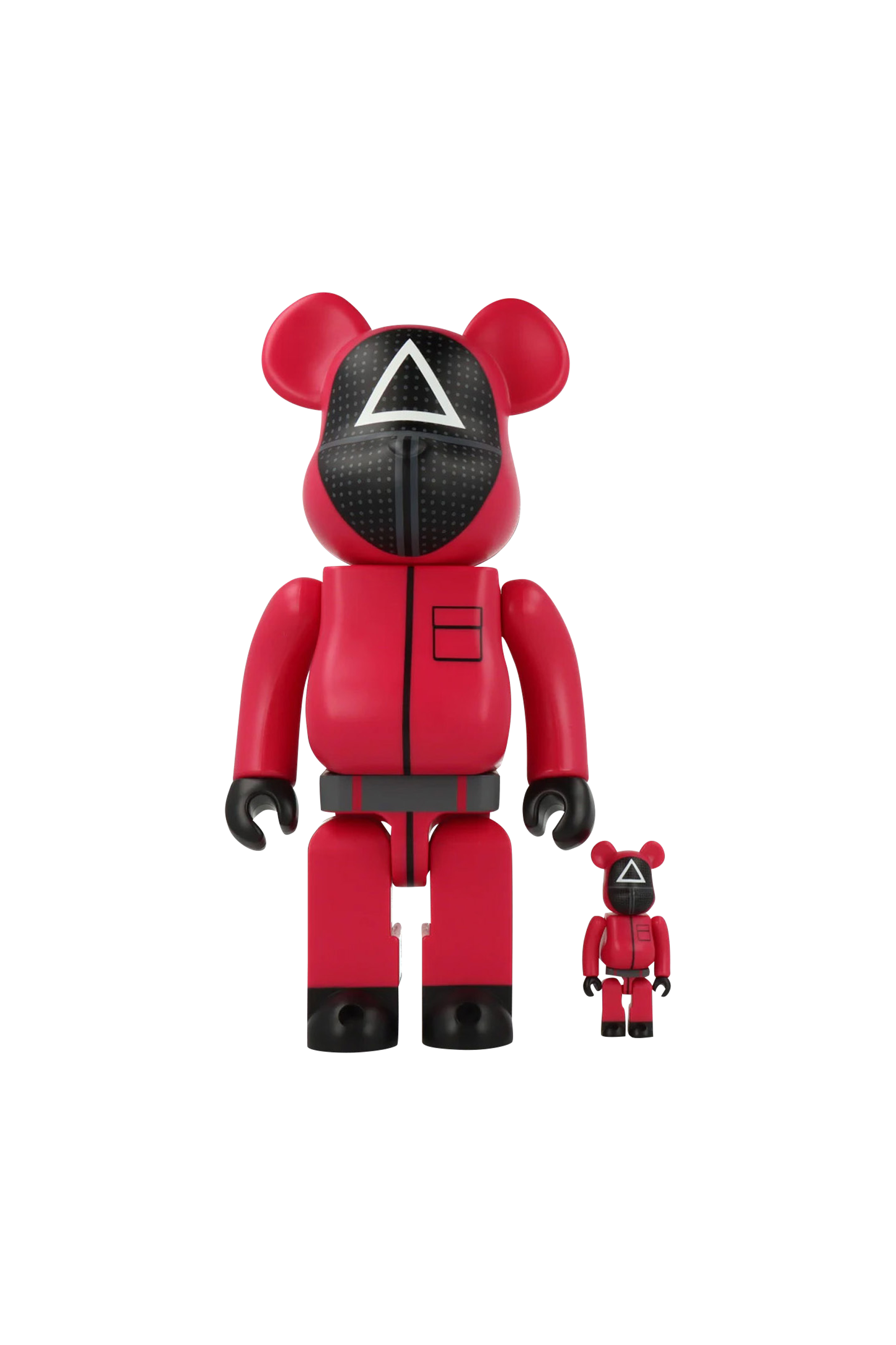 ARTOYZ figurine 400% + 100% Bearbrick Squid Game Guard Rouge