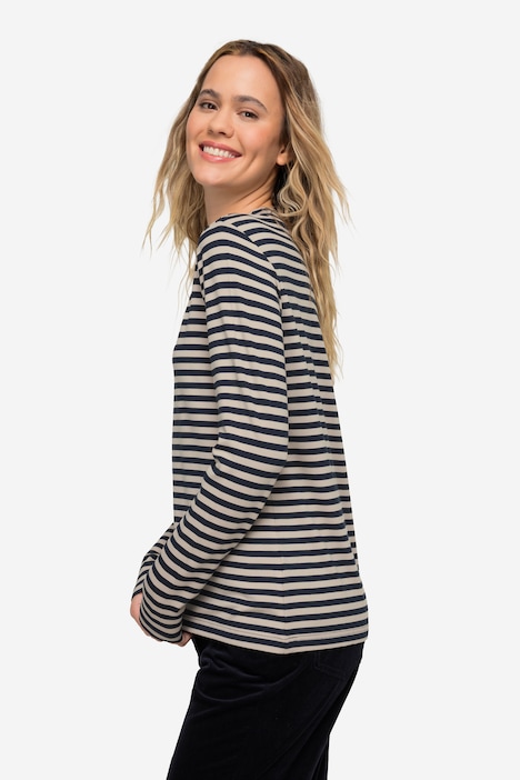 Ringelshirt, Laurasøn Logoprint, Rundhals, Langarm