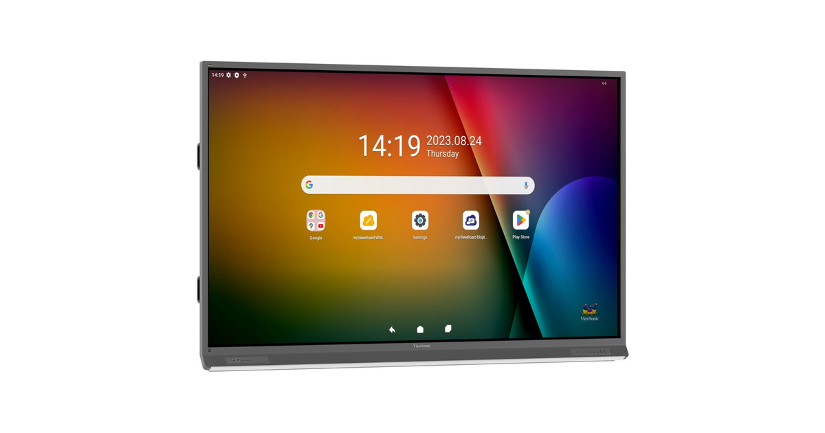 ViewSonicViewBoard IFP8652-2F EDLA Certified 86” 4K Interactive Display  (Zwart, 3x HDMI-in, 1x HDMI-out, 1x DisplayPort, USB-A, USB-C, Touch)