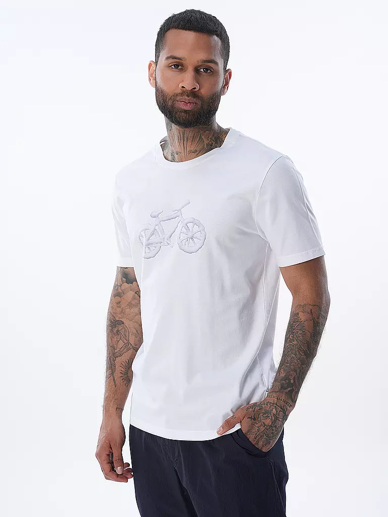ARMEDANGELS T-Shirt JAAMES CLOUD BIKE weiss