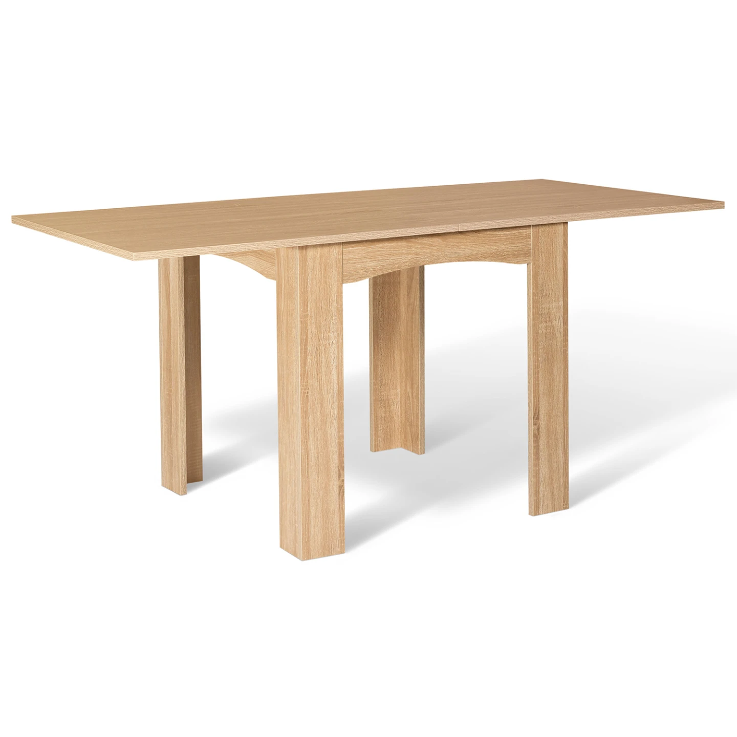 Table à manger extensible rectangle DONA 4-8 personnes hêtre 80-160cm