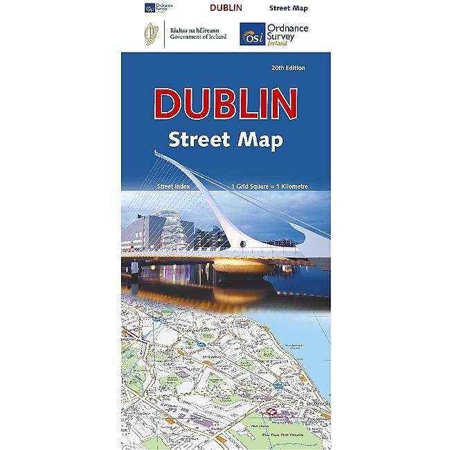 ORDNANCE SURVEY - DUBLIN STREET MAP 1 20 000