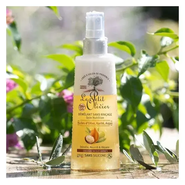 Spray de tratamento nutritivo sem enxágue Le Petit Olivier para desembaraçar os cabelos, 150ml