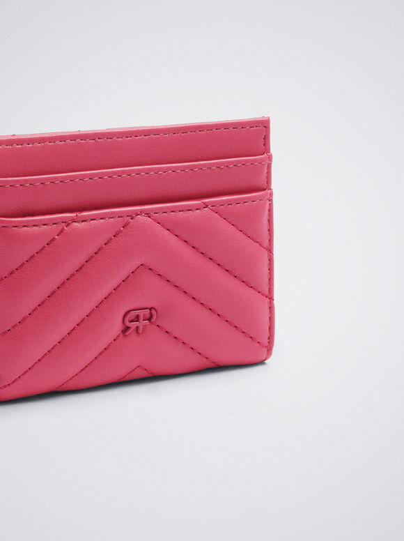 Porta-cartões acolchoado - Rosa