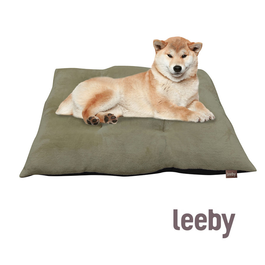 Almofada Leeby acolchoada em veludo verde para cães