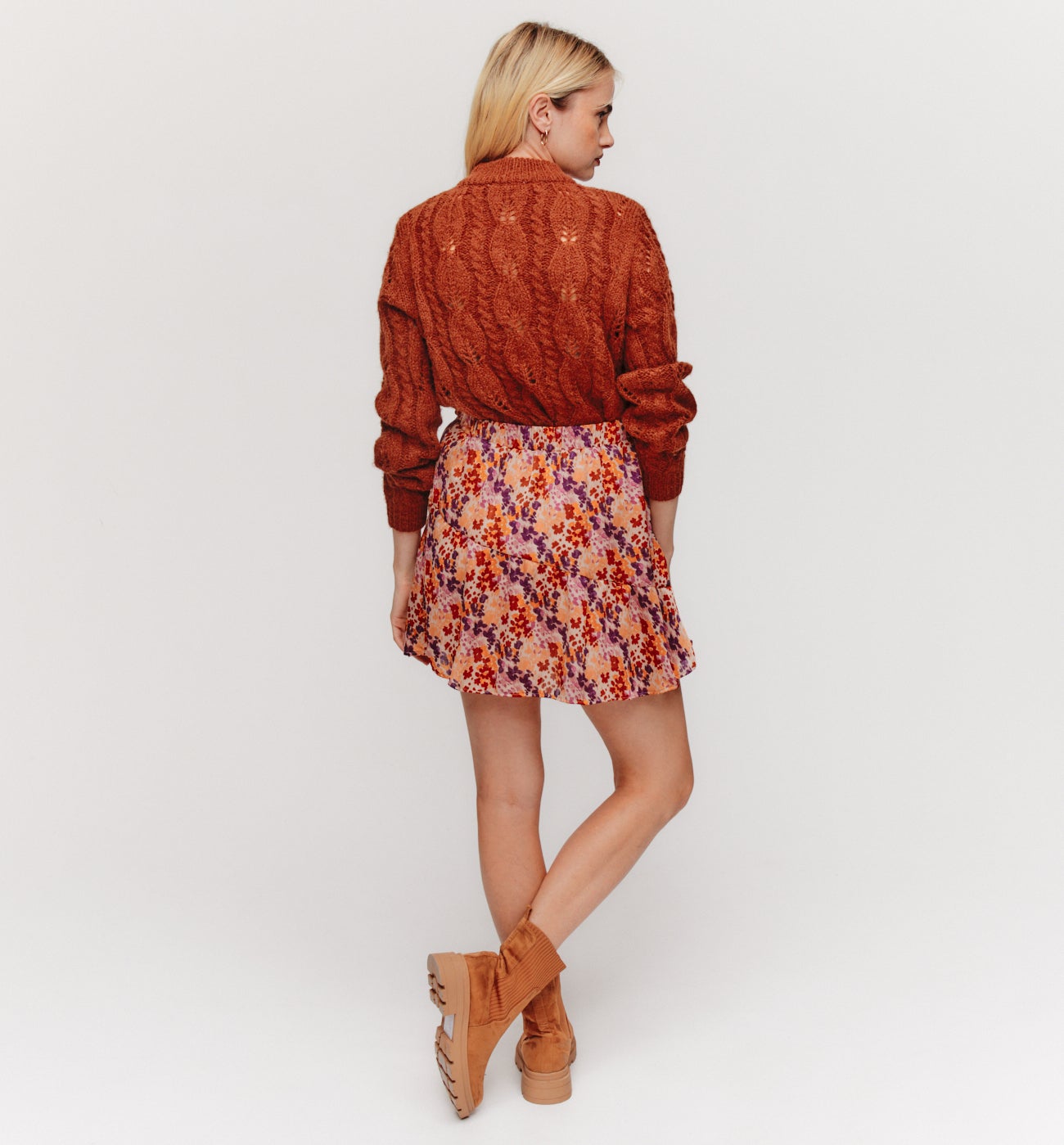Mini jupe imprimée Femme - Imprimé multicolore